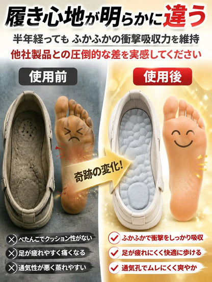 衝撃吸収通気性抜群インソール