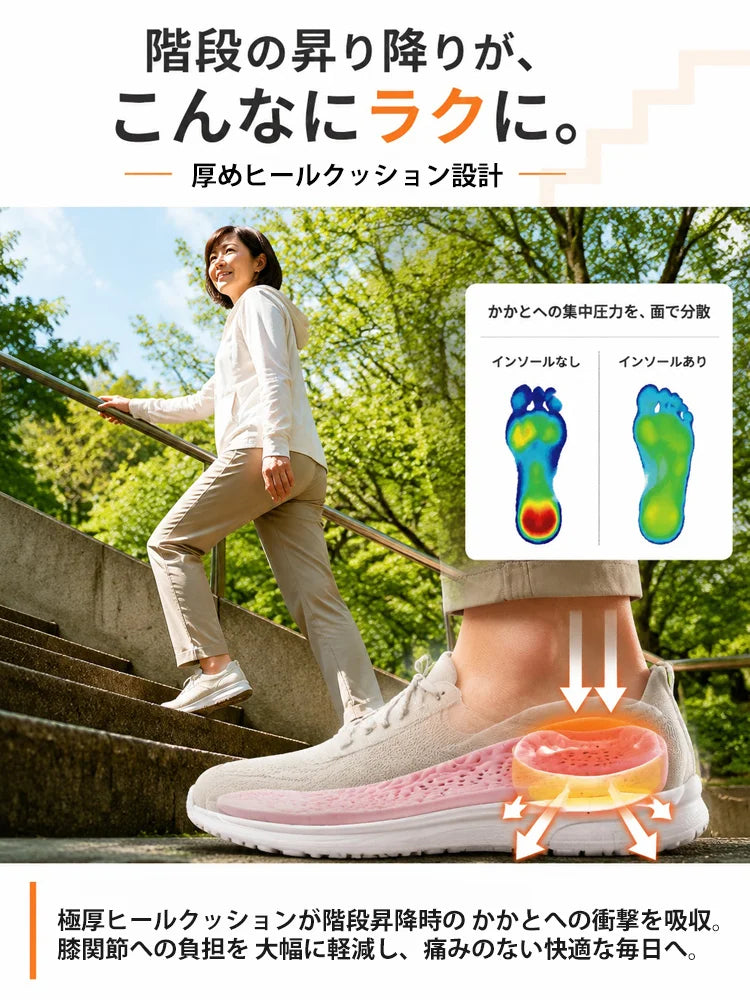 衝撃吸収通気性抜群インソール