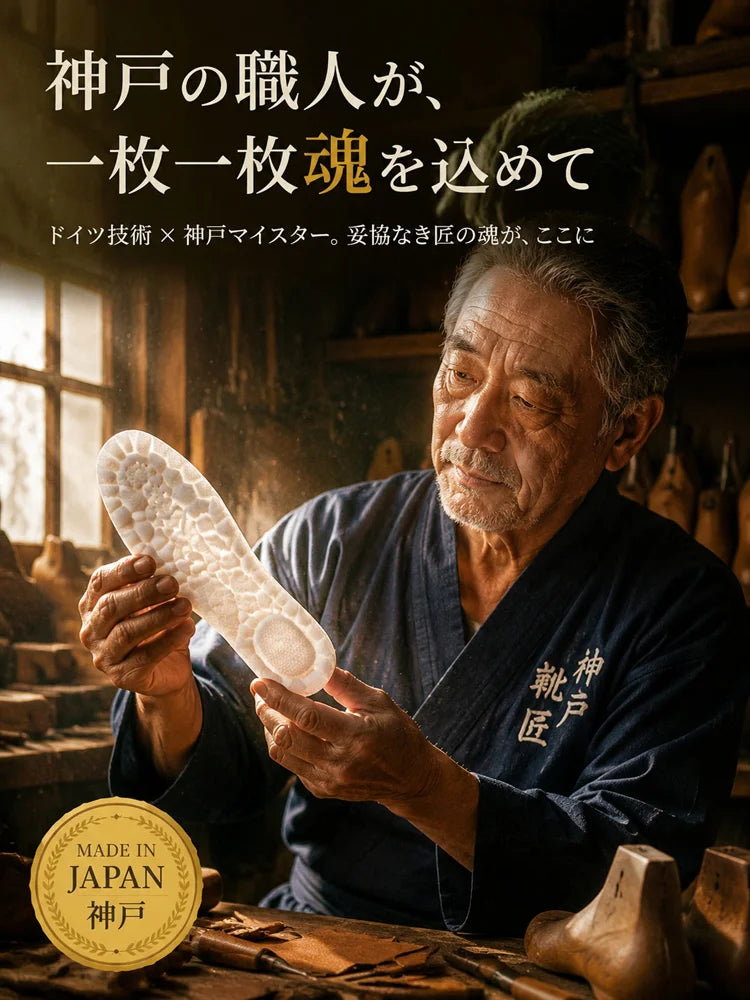 衝撃吸収通気性抜群インソール